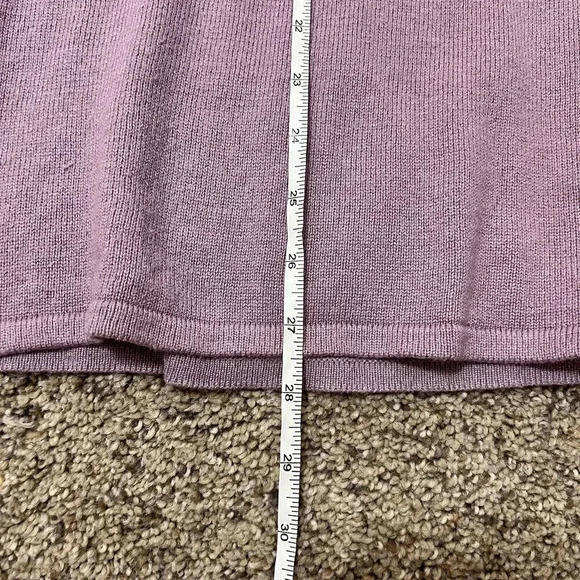 Vintage 90s Luxury Blend Anna Gray Cashmere Pullover Sweater Grandma Wool Silk - Picture 4 of 9